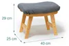 Relaxdays Fußhocker aus Bambus, gepolsterte Fußablage, Produktbild-Vorschau 4