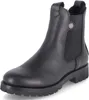 A studio shot of a black leather boot. Produktbild-Vorschau