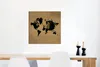MuchoWow® Poster Weltkarte - Löwe - Braun 50x50 cm - Produktbild-Vorschau 5
