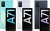 Multiple Samsung Galaxy A71 smartphones are displayed in different colors, with the model name 'A71' prominently shown on their screens. Podgląd zdjęcia produktu