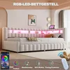 Merax Polsterbett 90×200cm mit Ausziehbett, Tagesbett mit Produktbild-Vorschau 4