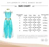 A size chart for a children's dance skirt, displayed next to an image of the costume. Anteprima dell’immagine prodotto