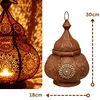 Lanterna orientale in metallo Lamis Rost 30 cm | Lanterna Anteprima dell’immagine prodotto 3