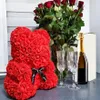 Orsacchiotto con petali di rosa, rosa, regalo, rose, 28 cm, Anteprima dell’immagine prodotto 5