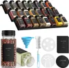 Ensemble de 24 pots à épices - Bocaux en verre de 120 ml - Voir les images du produit 1