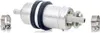 A fuel pump with two hose clamps on a white background. Produktbild-Vorschau