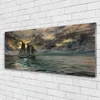 Glasbilder 125x50 Wandbild Druck auf Glas Meer Boot Produktbild-Vorschau 2
