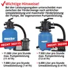 Two water filter pumps for swimming pools with product information and specifications. Produktbild-Vorschau