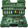 Werkzeugkoffer Steckschlüssel Ratschen Nüsse Set 1/4", 3/8" Produktbild-Vorschau 1