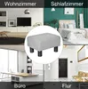 Hocker,Fußhocker mit Stoffbezug in Leinenoptik, Sitzhocker Produktbild-Vorschau 4
