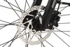 Close-up of a bicycle's front wheel disc brake and part of the suspension fork. Náhľad obrázku produktu