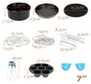 Jayseuw 12 pezzi friggitrice ad aria calda set di accessori Anteprima dell’immagine prodotto 2