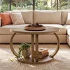 80 cm runder Couchtisch mit Stauraum, Skulptural Produktbild-Vorschau 8