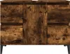 A front view of a wooden cabinet with three doors and two drawers, set against a white background. Podgląd zdjęcia produktu