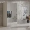Kleiderschrank zum Schlafzimmer für Kleidung mit Spiegel, Höhe: 200cm, Breite: 120 cm, kaschmir Produktbild-Vorschau