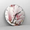 Wanduhr - Rund - Glasuhr - Zweig Magnolie Blume - 40x40cm - Produktbild-Vorschau 4