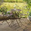 Metall Klapptisch Provence Antik Design braun Produktbild-Vorschau 2