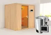 Karibu Sauna Innensauna Fanja Fronteinstieg Ofen 3,6 kW Produktbild-Vorschau 1