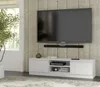 A modern living room with a TV stand and television. Voir les images du produit