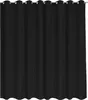 A black curtain hanging from a rod. Produktbild-Vorschau