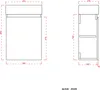 LOMAZOO szafka WC MALIBU 40 × 22 × 60 cm, czarny mat Podgląd zdjęcia produktu 3