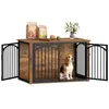 Hundebox Holz 100x60x63 cm, Vintagebraun & Schwarz, 4 Produktbild-Vorschau 9