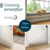 Beautissu Coupe-courant d'air pour portes 90 cm Marin, gris Voir les images du produit 5