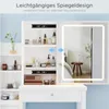 Schminktisch LED-Beleuchtung,mit Spiegel Hocker und 4 Produktbild-Vorschau 4