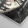 Wanduhr - Quadrat - Glasuhr - Frau Federn Lippen Kunst. - Produktbild-Vorschau 5
