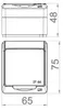 Wandmontageschakelaar voor inbouwspots, wit, IP44, HERMES Productafbeelding-voorbeeld 15