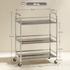 HOMCOM Desserte cuisine, chariot de service à 3 niveaux en Voir les images du produit 5
