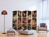 A room with a folding screen, chair, ottoman, and coffee table. Náhľad obrázku produktu