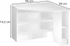 Vicco Eckschreibtisch Alvaro, 94 x 94 cm, Weiß Produktbild-Vorschau 3
