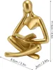 Denker Lesen Statue Harz sitzende Figur abstrakte Kunst Produktbild-Vorschau 9