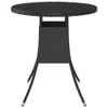 vidaXL Gartentisch Schwarz 70x70x73 cm Poly Rattan - Produktbild-Vorschau 3