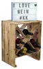 Geflammtes Holz-Weinregal 50x40x27cm, Serie X Produktbild-Vorschau 2