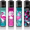 Clipper Reibradfeuerzeuge Flamingos, 4 Stück Produktbild-Vorschau 1