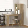 A desk with a chair and a bookshelf in a room. Náhled obrázku produktu