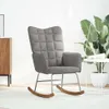 vidaXL Fotel bujany z jasnoszarego aksamitu Podgląd zdjęcia produktu 1