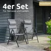 deluxe4home® Gartenstuhl 4er Set Klappbar 7-stufig Produktbild-Vorschau 2