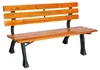Stabile Parkbank Massivholz und Gusseisen 150 x 56 x 70 cm Productafbeelding-voorbeeld