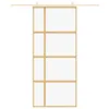 vidaXL Drzwi przesuwne Golden 90x205 cm ESG przezroczyste Podgląd zdjęcia produktu 3