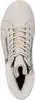 A top-down view of a white women's boot with laces and fur lining. Produktbild-Vorschau