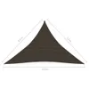 vidaXL Sonnensegel 160 g/m² Braun 3,5x3,5x4,9 m HDPE Produktbild-Vorschau 10