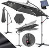 Parasol Izrielar 3 m gris avec éclairage LED, parasol de Voir les images du produit 1