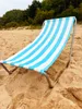 Strandliege SAND, türkisfarbene Streifen Produktbild-Vorschau 7