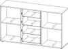Wohnzimmer Sideboard mit 150 cm Breite, weiß matt mit Produktbild-Vorschau 5