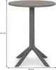 Gartentisch LUZ 60 cm Durchmesser grau - runder Balkontisch Produktbild-Vorschau 13
