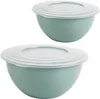 2er Set Kunststoff Salatschüssel Rührschüssel Pastellgrün Produktbild-Vorschau 1