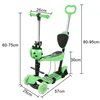 trottinette 5 en 1 pour enfants avec siège amovible barre Voir les images du produit 2